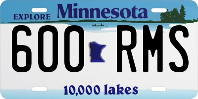 MN license plate 600RMS