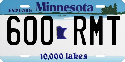 MN license plate 600RMT