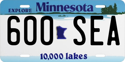 MN license plate 600SEA