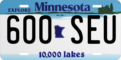 MN license plate 600SEU