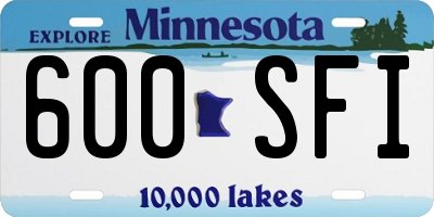 MN license plate 600SFI