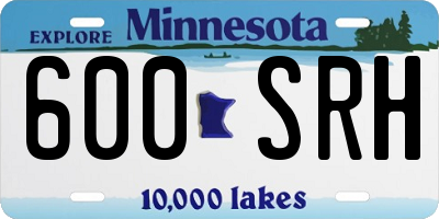 MN license plate 600SRH