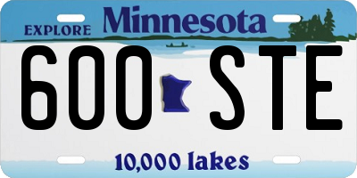 MN license plate 600STE