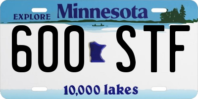 MN license plate 600STF