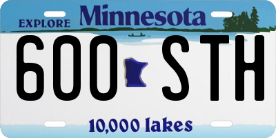MN license plate 600STH