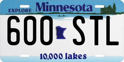 MN license plate 600STL