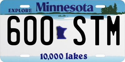 MN license plate 600STM