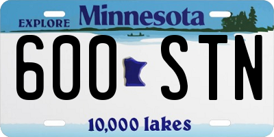 MN license plate 600STN
