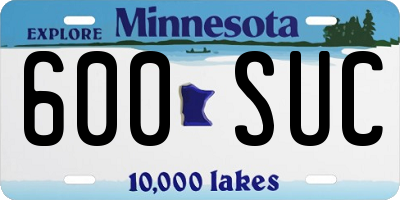 MN license plate 600SUC
