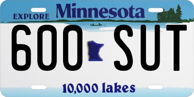 MN license plate 600SUT