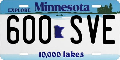 MN license plate 600SVE