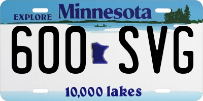 MN license plate 600SVG