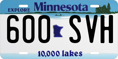 MN license plate 600SVH