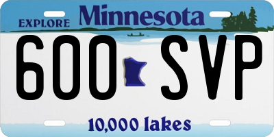MN license plate 600SVP