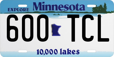 MN license plate 600TCL