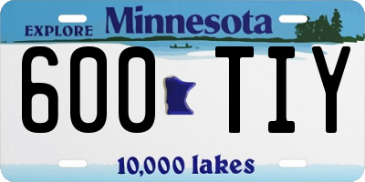 MN license plate 600TIY
