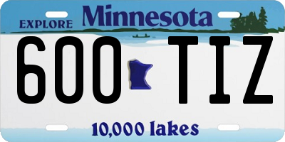 MN license plate 600TIZ