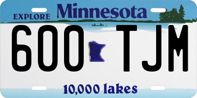 MN license plate 600TJM