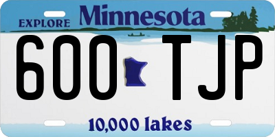 MN license plate 600TJP