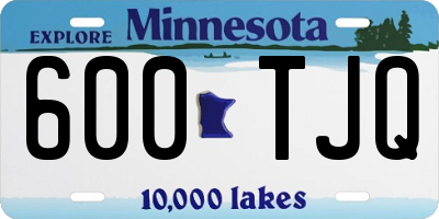 MN license plate 600TJQ