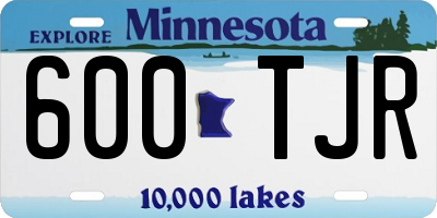 MN license plate 600TJR