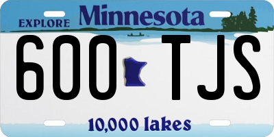 MN license plate 600TJS