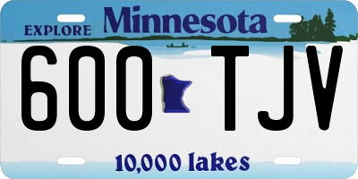 MN license plate 600TJV