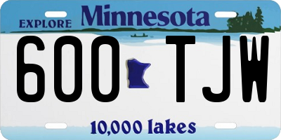 MN license plate 600TJW