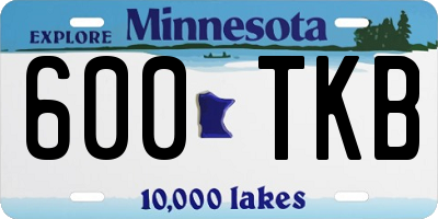 MN license plate 600TKB