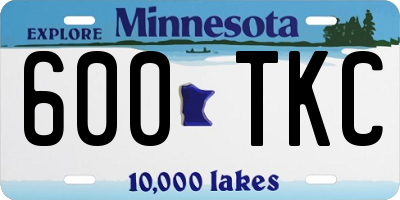 MN license plate 600TKC