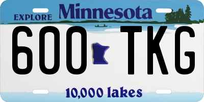 MN license plate 600TKG