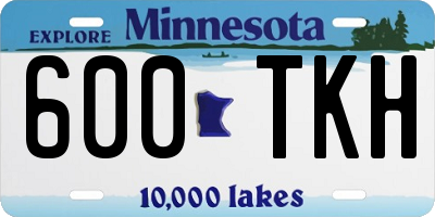 MN license plate 600TKH