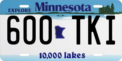 MN license plate 600TKI