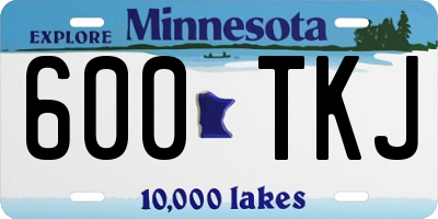 MN license plate 600TKJ