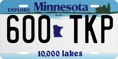 MN license plate 600TKP