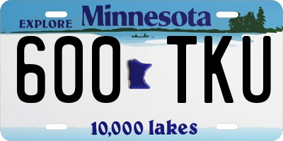 MN license plate 600TKU