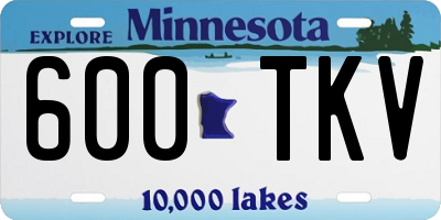 MN license plate 600TKV