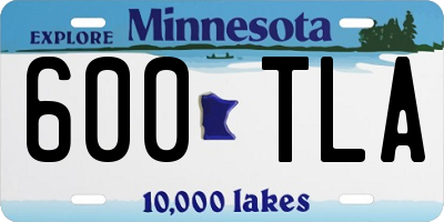 MN license plate 600TLA