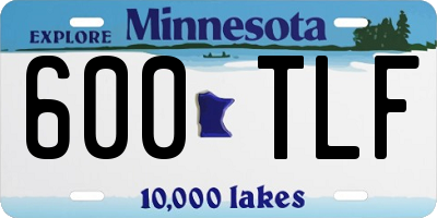 MN license plate 600TLF