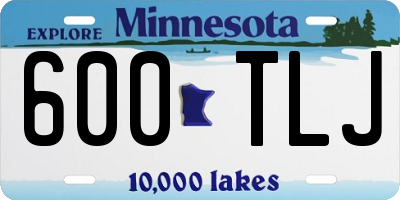 MN license plate 600TLJ