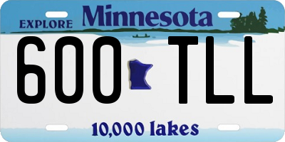 MN license plate 600TLL