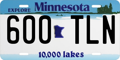MN license plate 600TLN