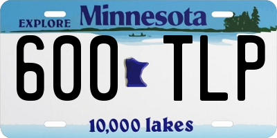 MN license plate 600TLP