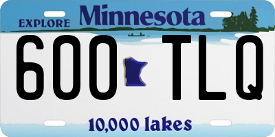MN license plate 600TLQ