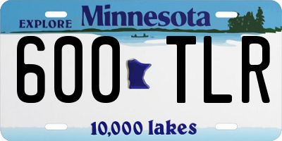 MN license plate 600TLR