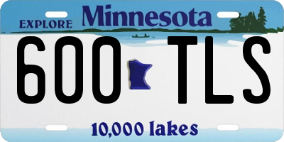 MN license plate 600TLS