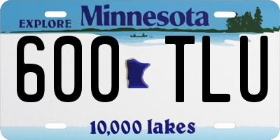MN license plate 600TLU