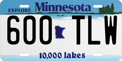 MN license plate 600TLW