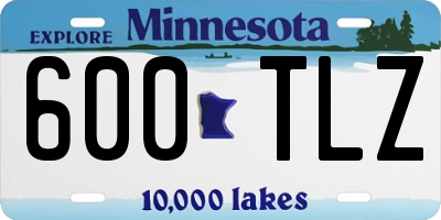 MN license plate 600TLZ