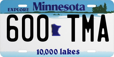 MN license plate 600TMA